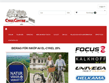 Tablet Screenshot of cykelcenter.eu